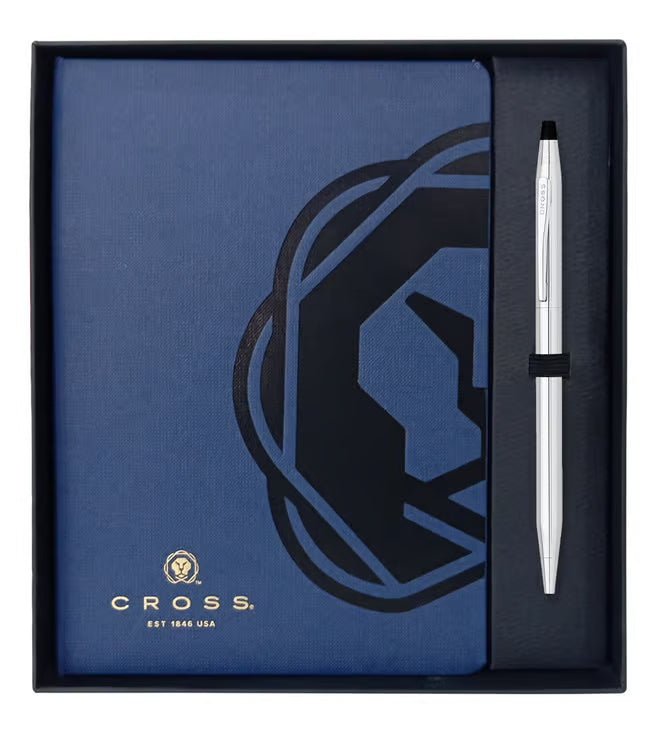 Cross Gift set Chrome Century Ball Point Pen and Journal