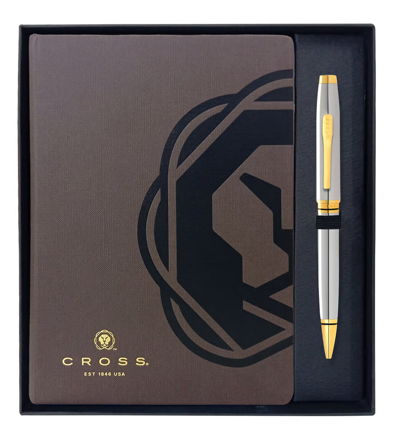 Cross Gift Set Chrome Coventry Medalist Ball Point Pen and Journal