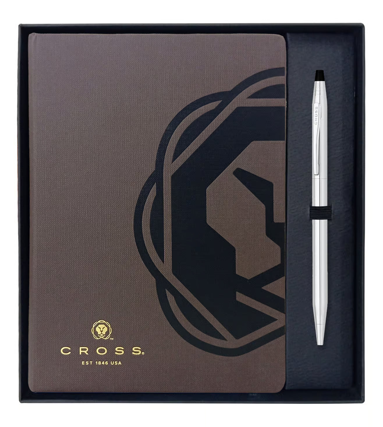 Cross Gift set Chrome Century Ball Point Pen and Journal