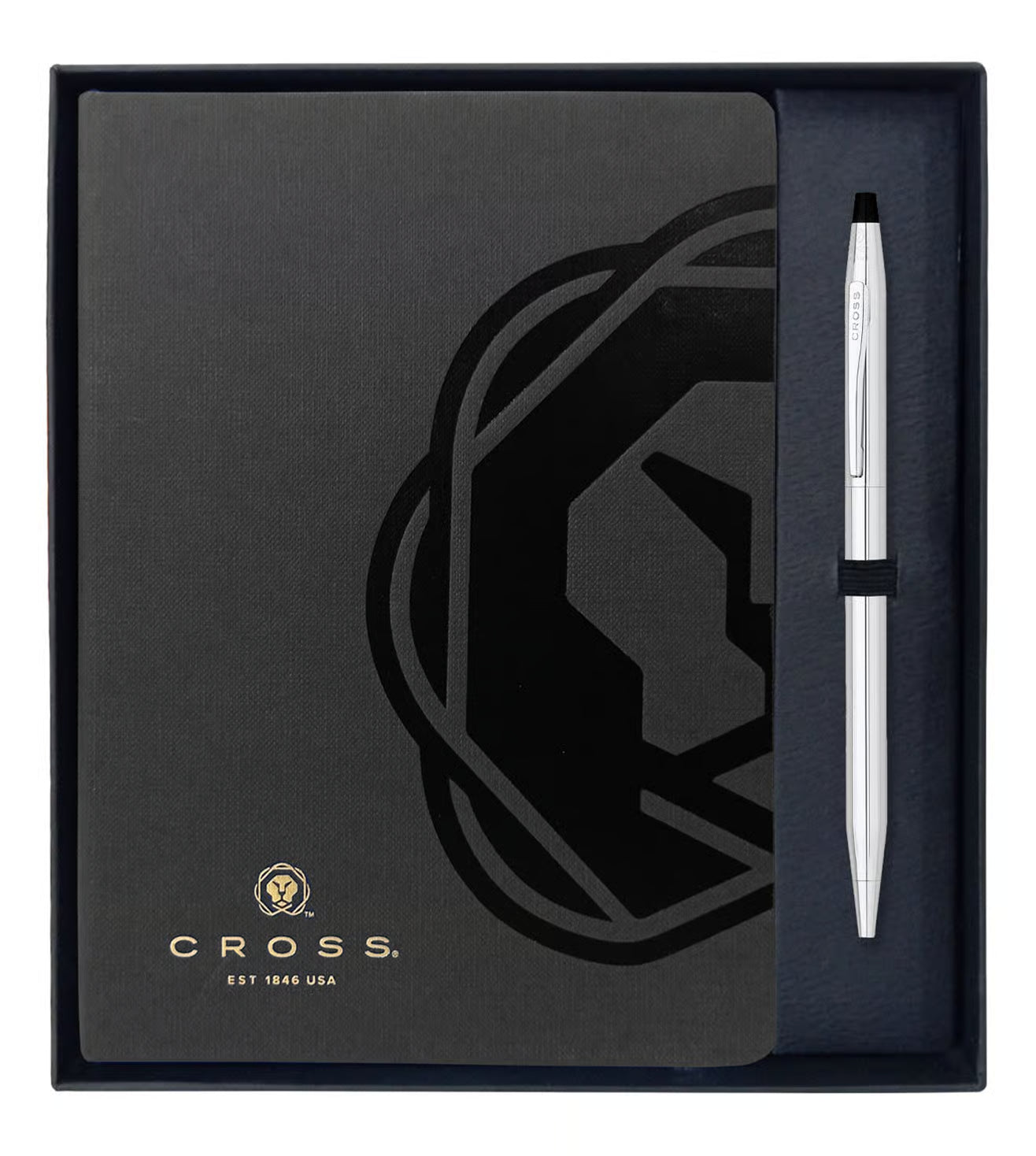 Cross Gift set Chrome Century Ball Point Pen and Journal