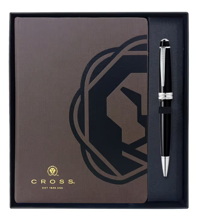 Cross Gift set Black Bailey Light Ball Point Pen and Journal