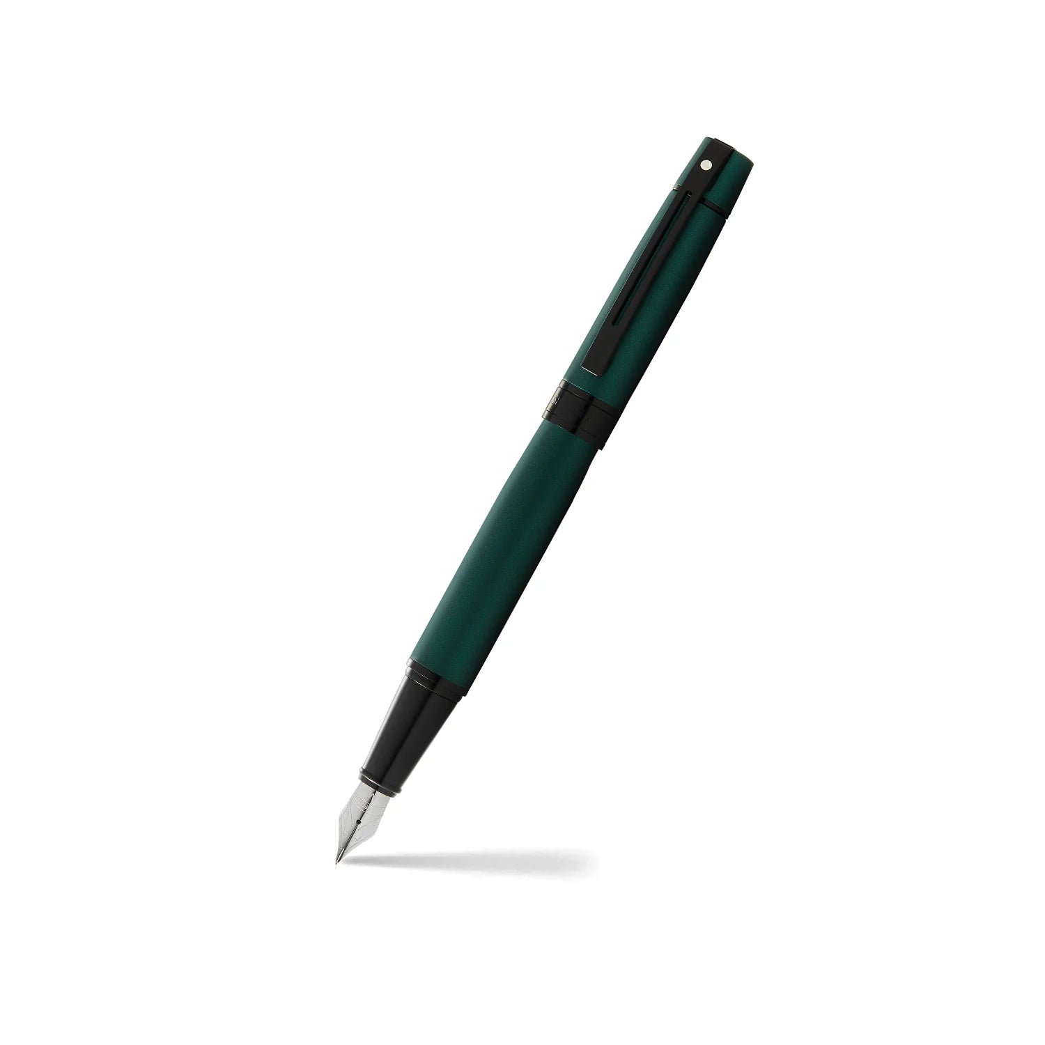 Sheaffer 300 Matte Green Fountain Pen With Black Trims