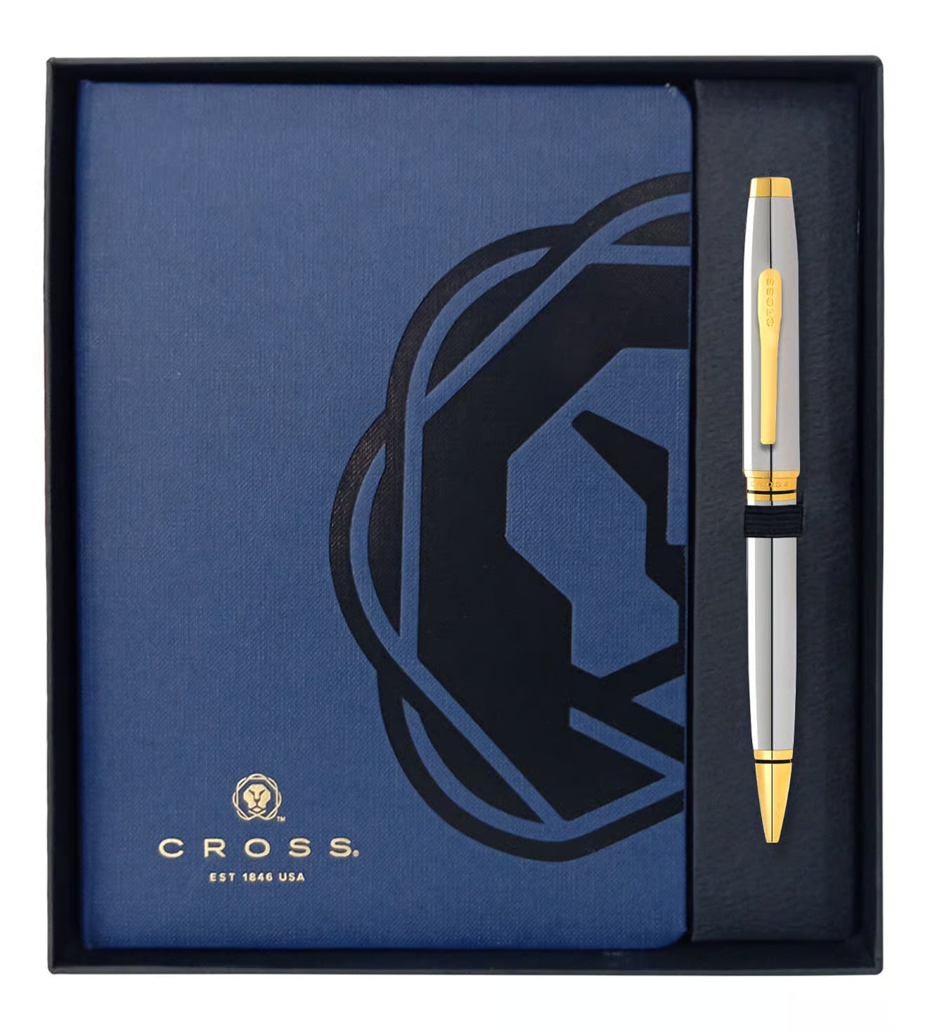 Cross Gift Set Chrome Coventry Medalist Ball Point Pen and Journal