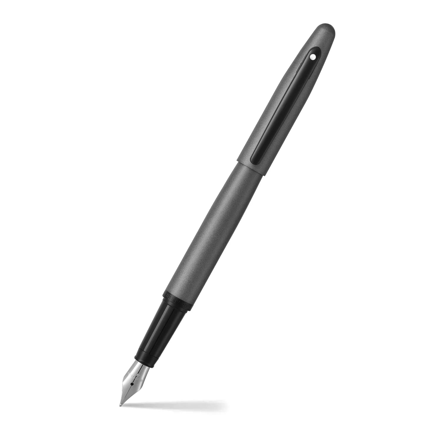 Sheaffer VFM Matte Gray Fountain Pen With Matte Black Trim