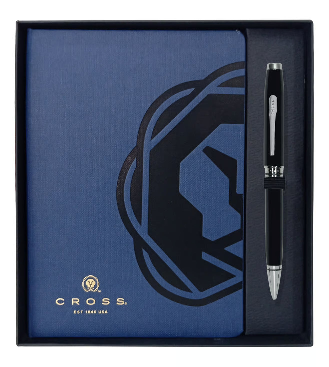 Cross Gift Set Black Coventry Lacquer Ball Point Pen and Journal