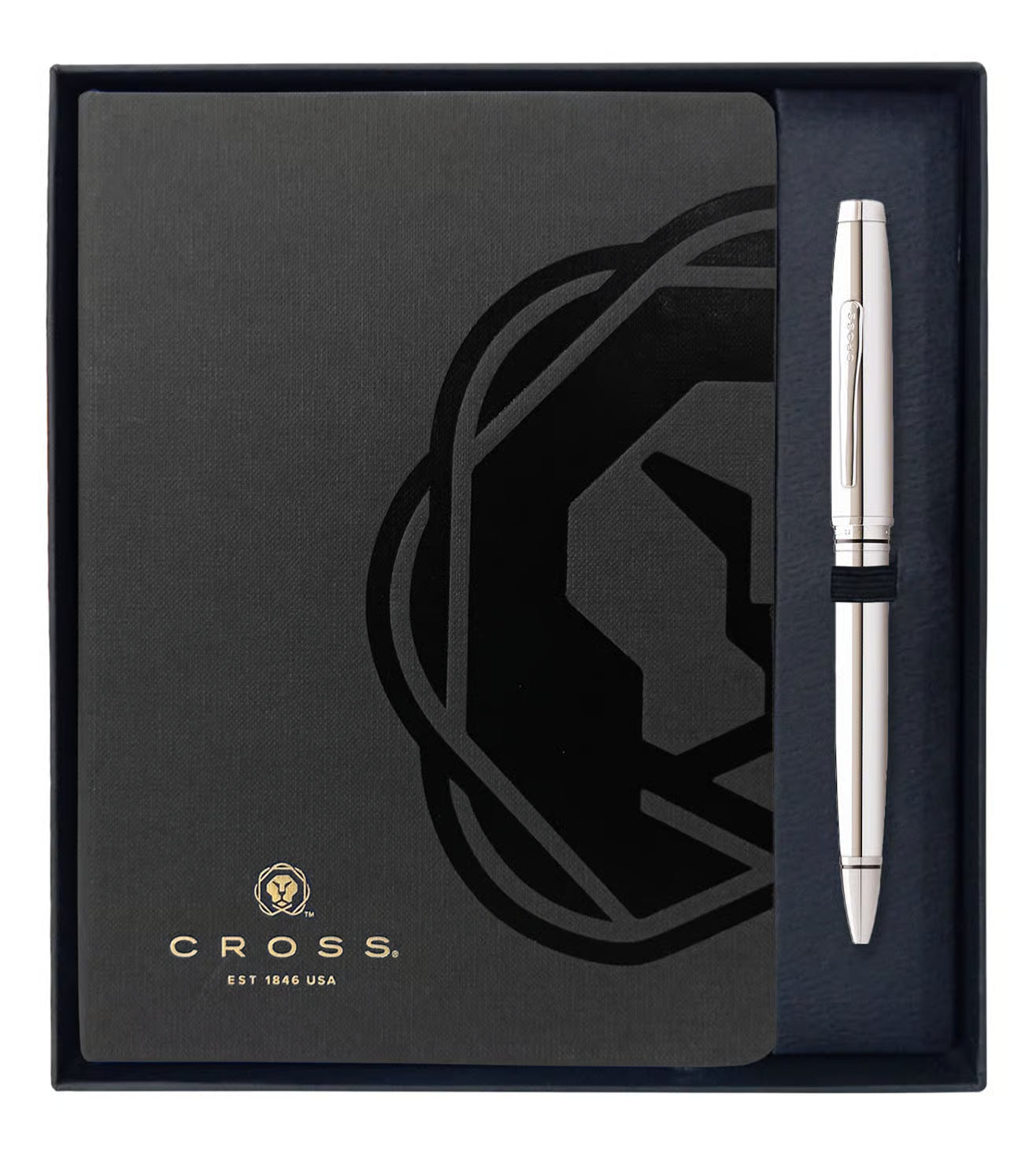 Cross Gift Set Chrome Coventry Ball Point Pen and Journal