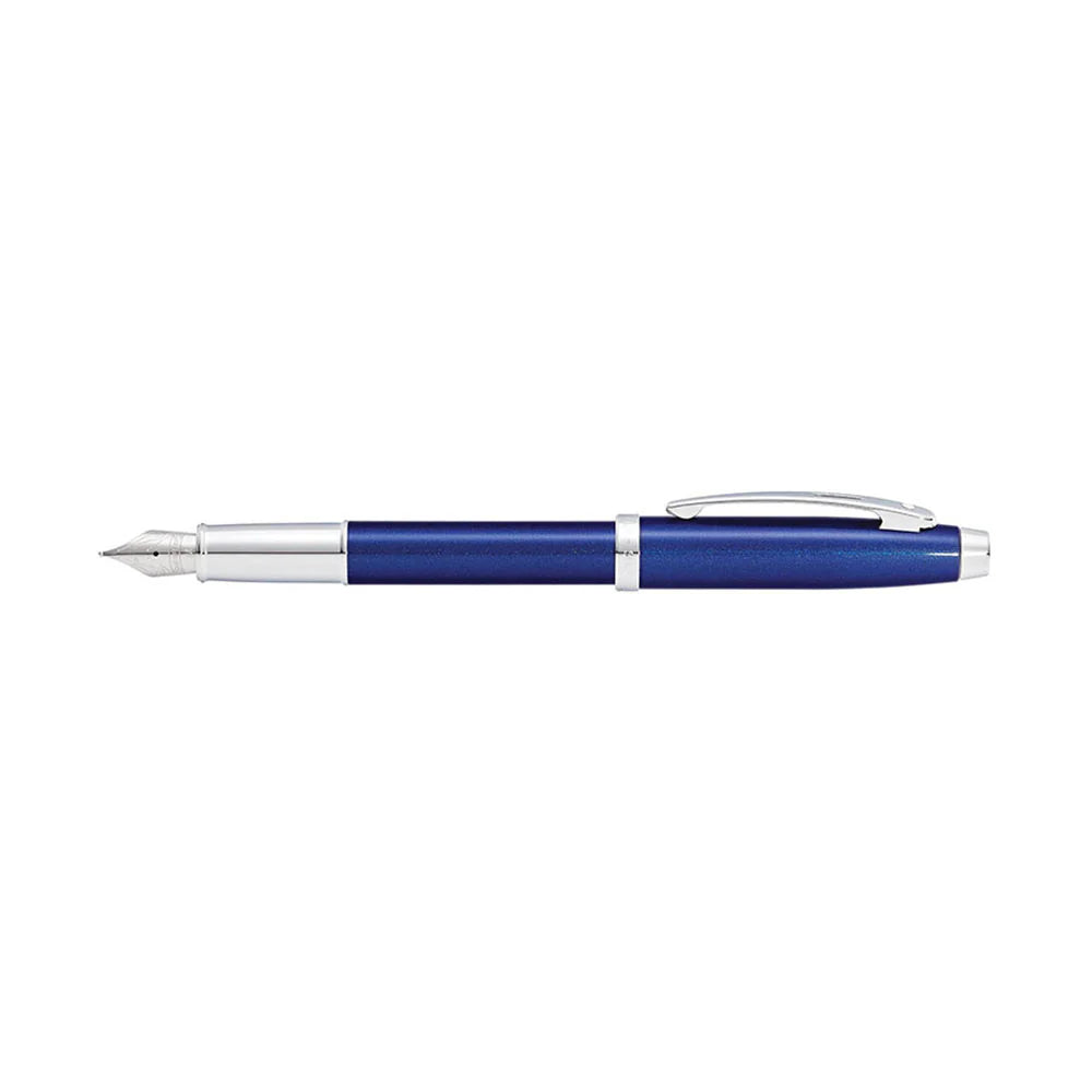 Sheaffer 100 Glossy Blue with Chrome Trim Fountain Pen