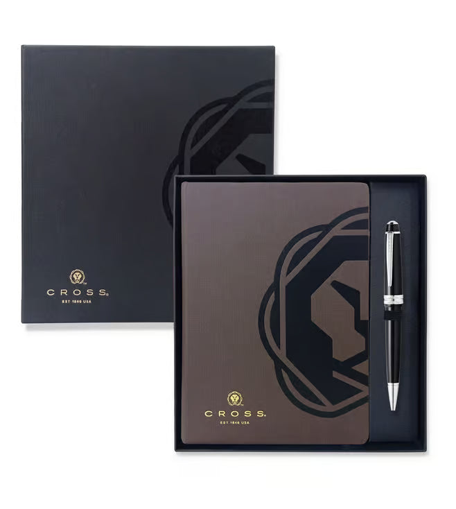 Cross Gift set Black Bailey Light Ball Point Pen and Journal