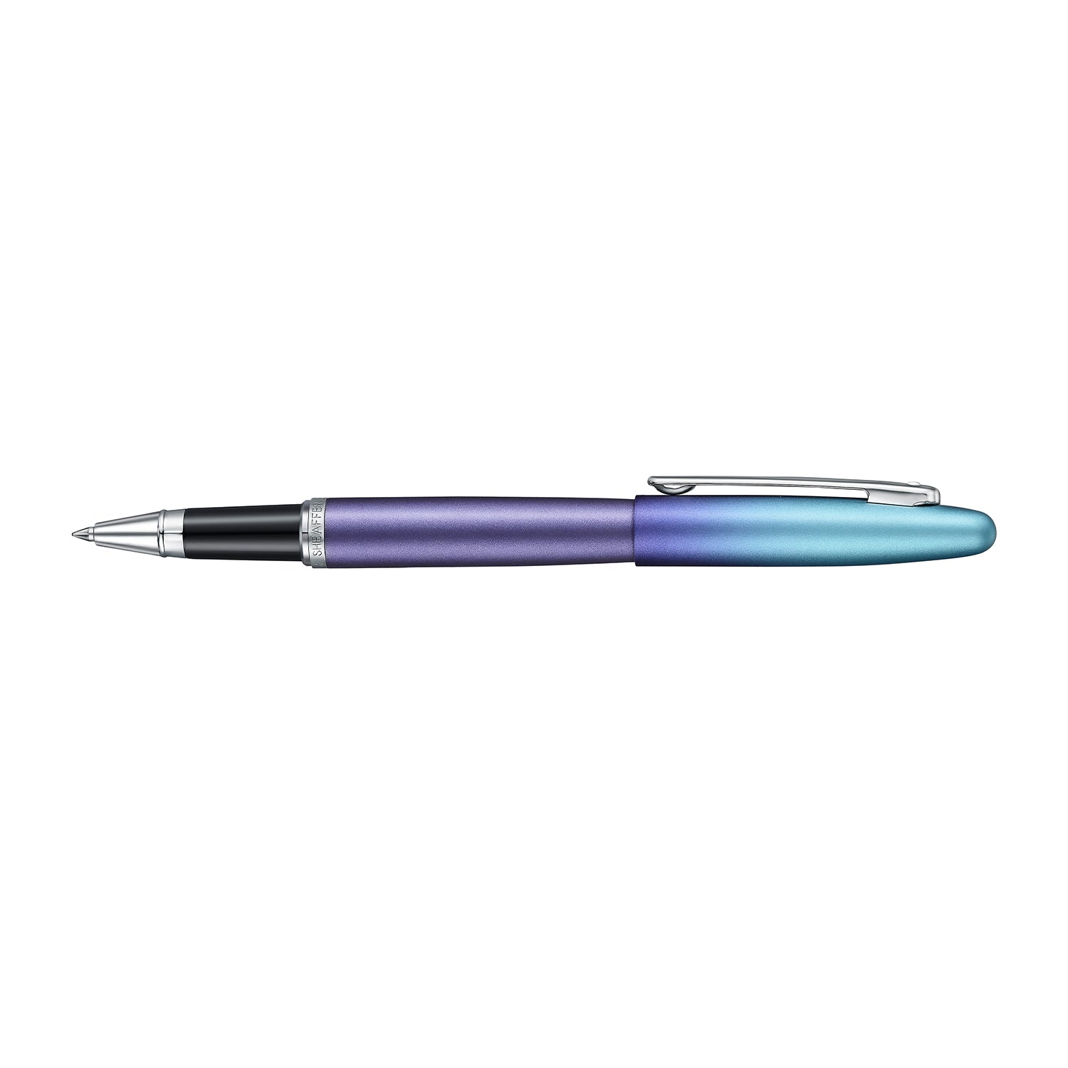 Sheaffer Expressions VFM Blue and Purple Pearlised Gradient Rollerball Pen with Chrome-Plated Trims