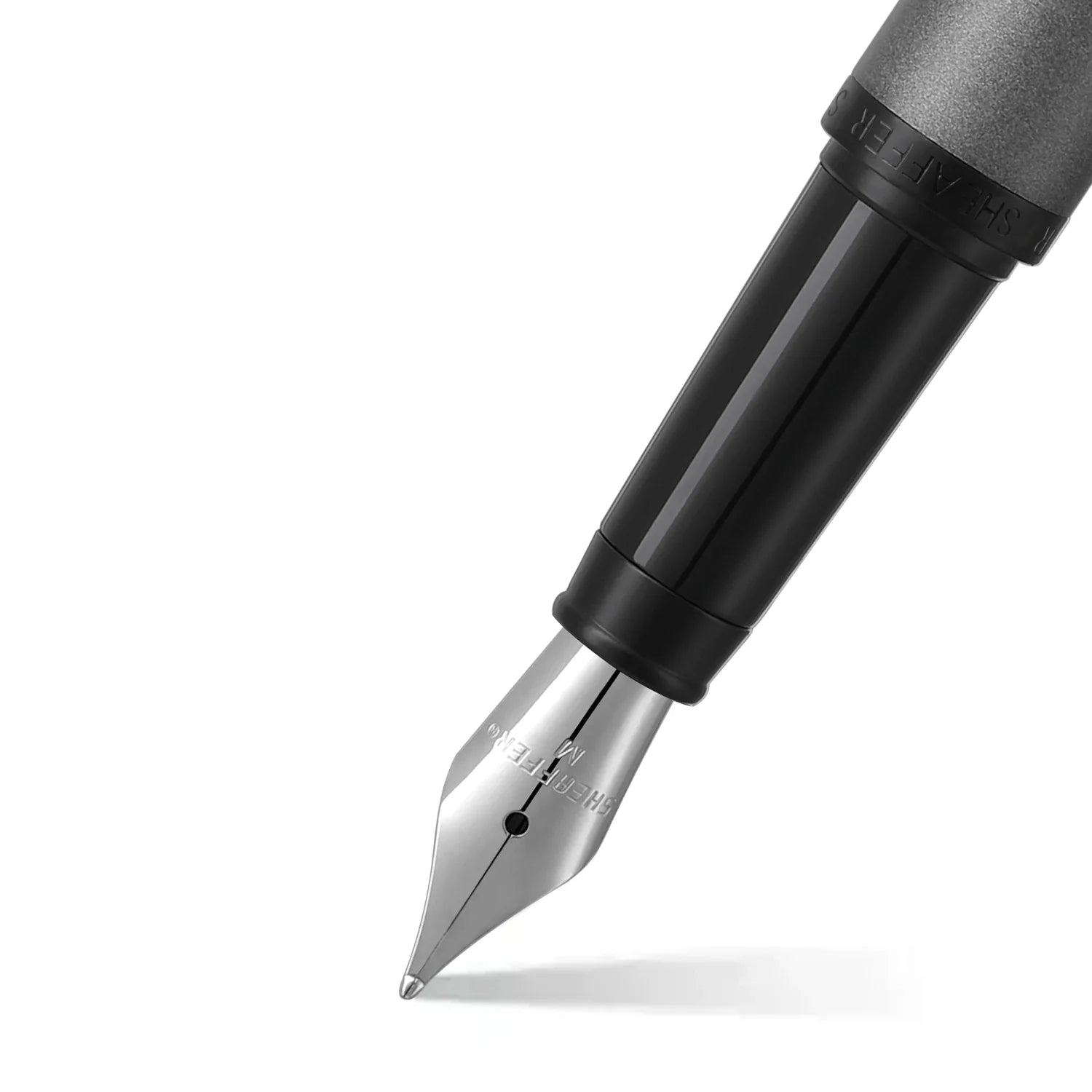 Sheaffer VFM Matte Gray Fountain Pen With Matte Black Trim