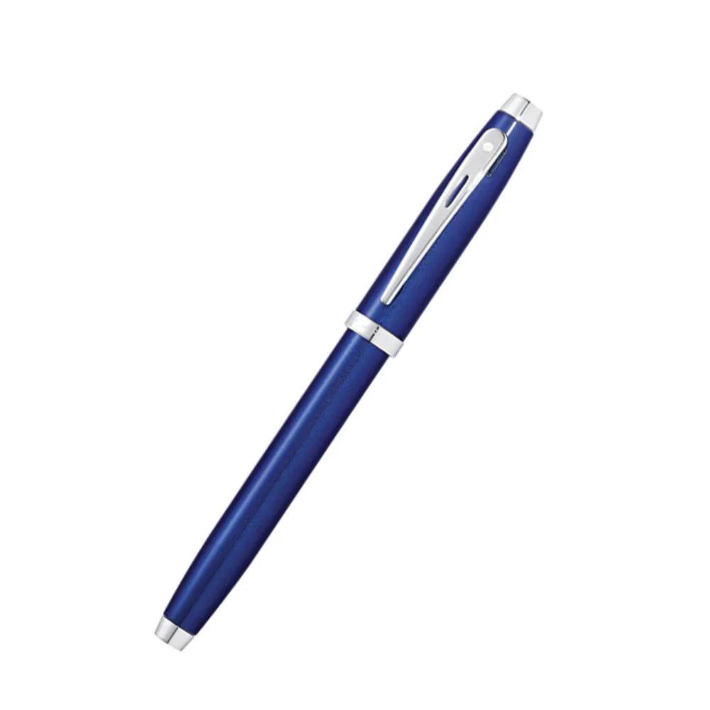 Sheaffer 100 Glossy Blue with Chrome Trim Fountain Pen
