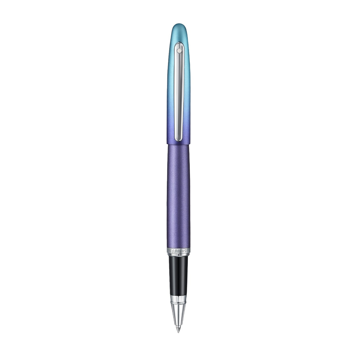 Sheaffer Expressions VFM Blue and Purple Pearlised Gradient Rollerball Pen with Chrome-Plated Trims
