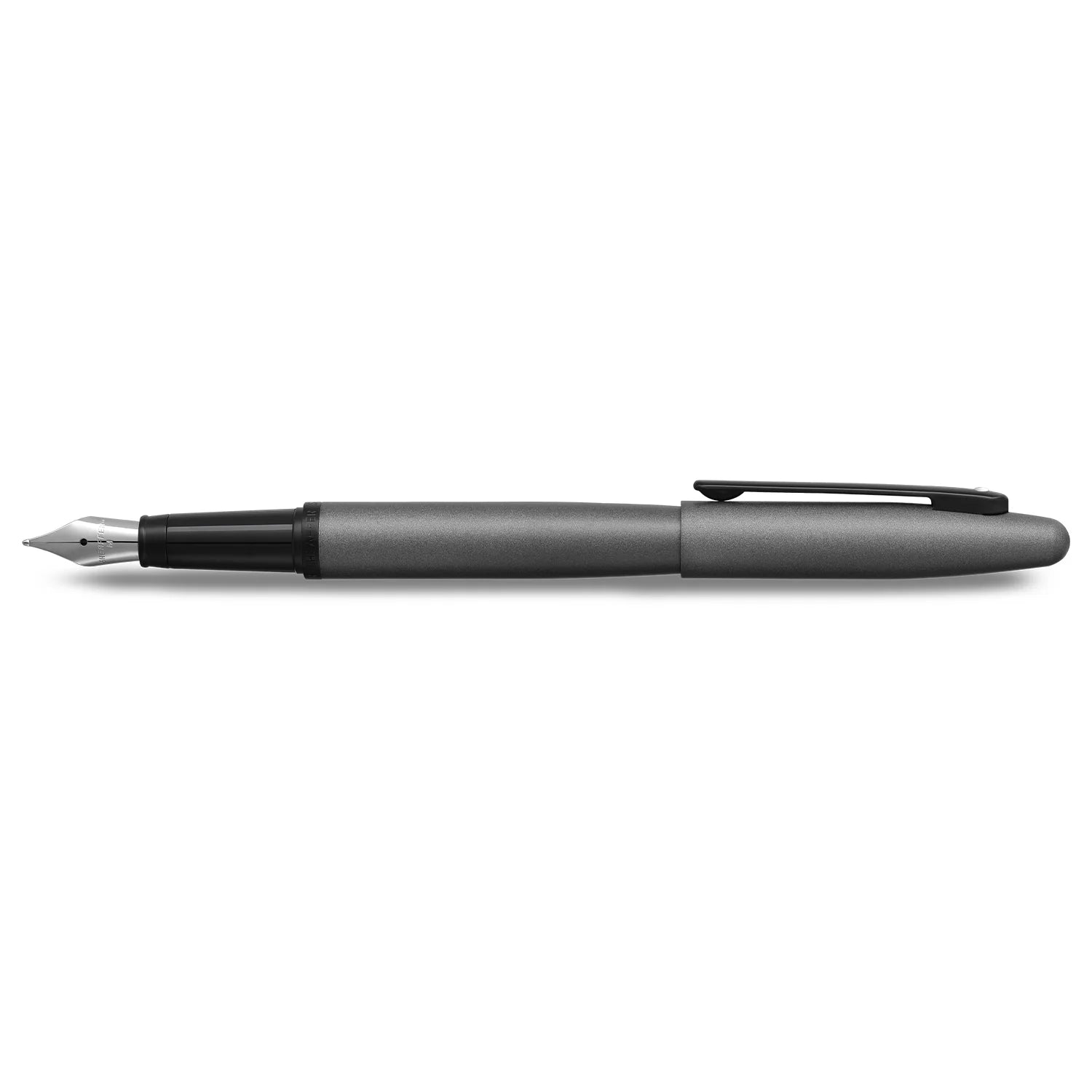 Sheaffer VFM Matte Gray Fountain Pen With Matte Black Trim