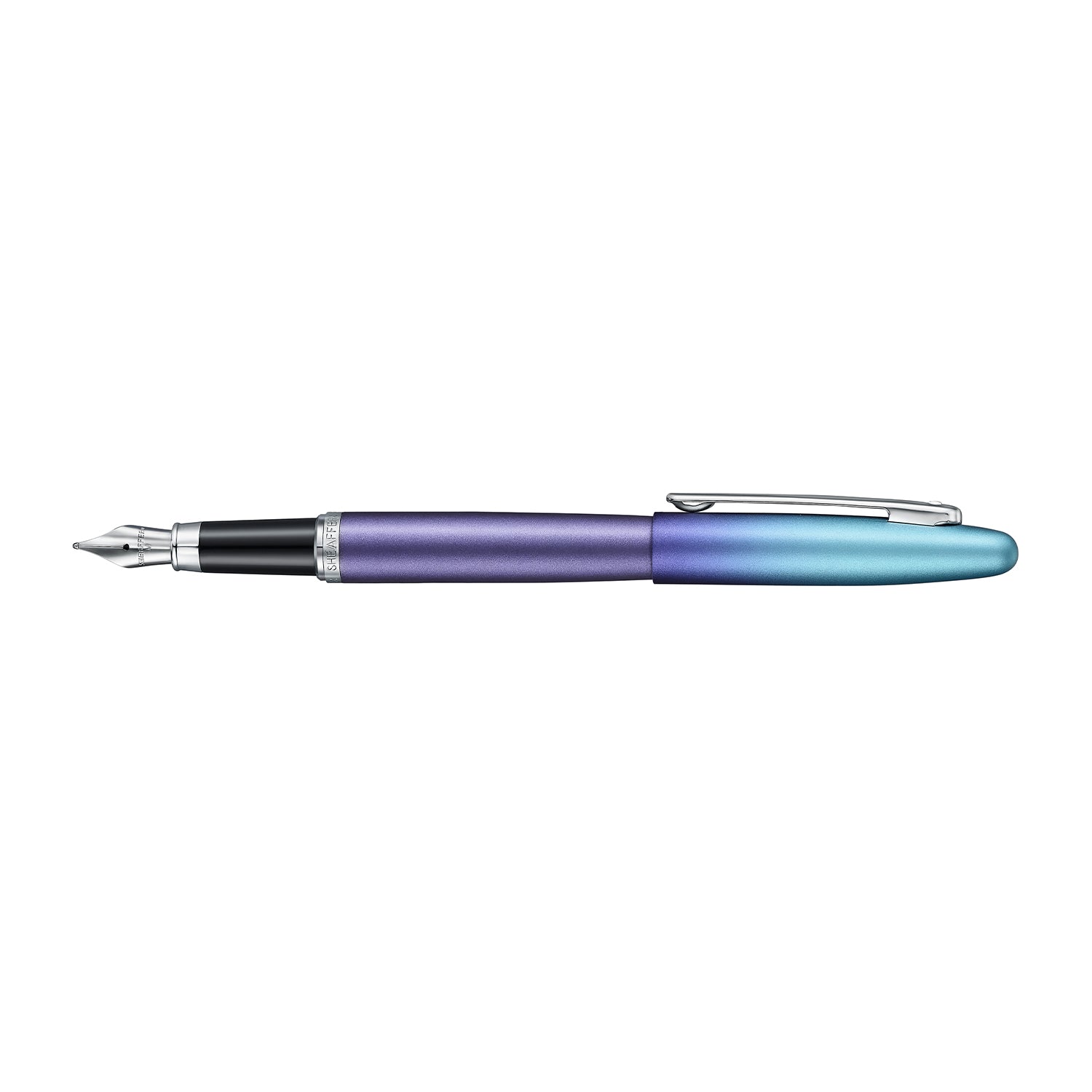 Sheaffer Expressions VFM Blue and Purple Pearlised Gradient Fountain Pen with Chrome-Plated Trims