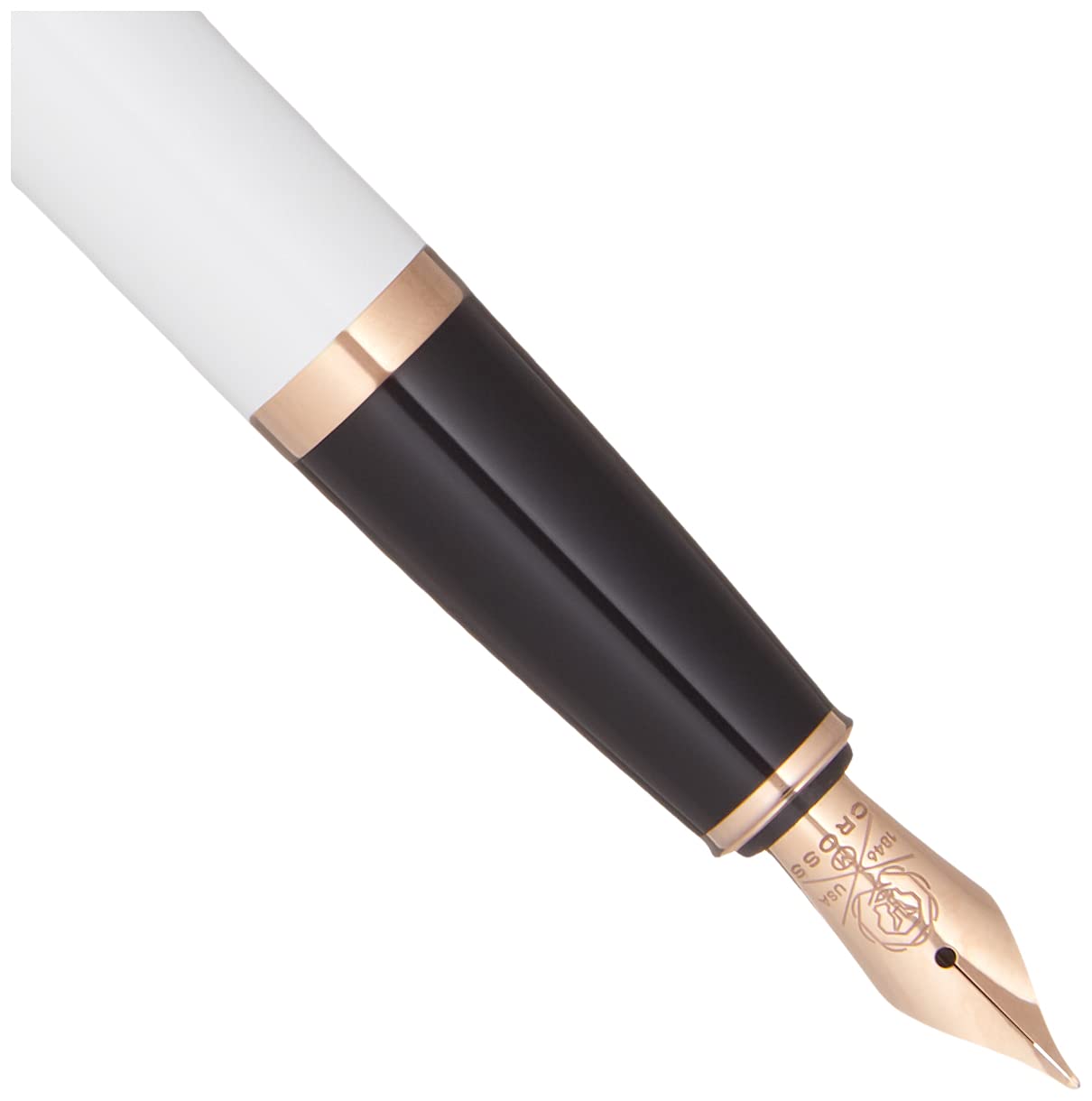 Cross Bailey Pearlescent White Lacquer Medium Nib Fountain Pen