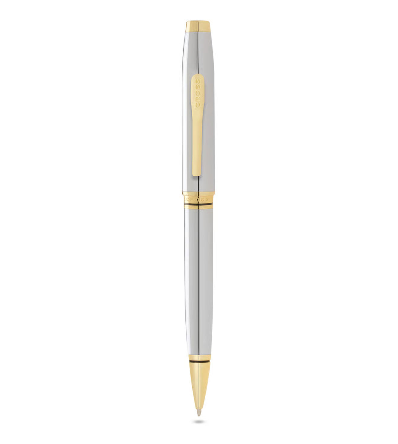 Cross Gift Set Chrome Coventry Gold Ball Point Pen and Card Wallet