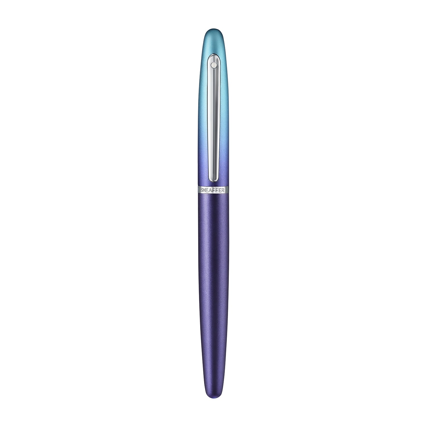 Sheaffer Expressions VFM Blue and Purple Pearlised Gradient Rollerball Pen with Chrome-Plated Trims