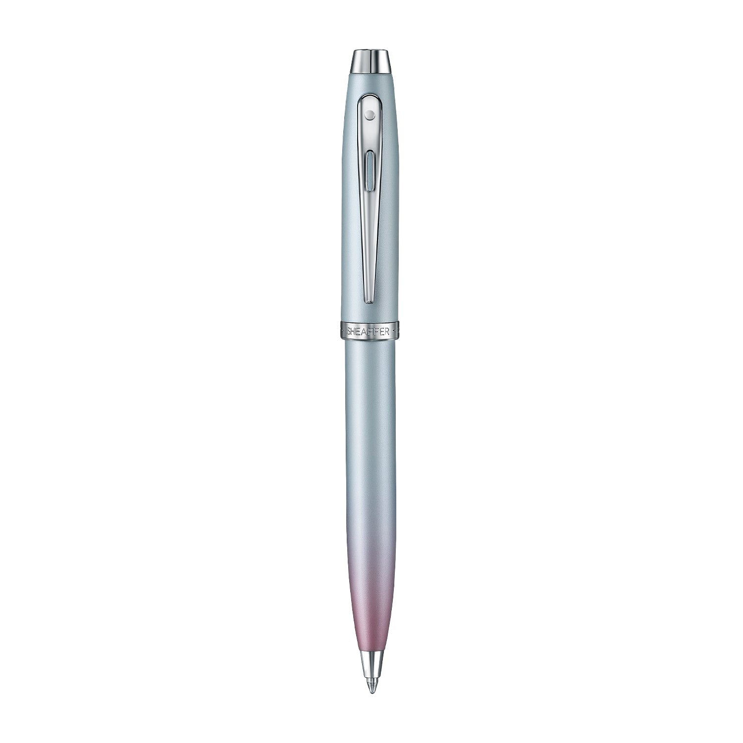 Sheaffer Expressions Gift Set Blue and Pink Pearlised Gradient Ballpoint Pen with Chrome-plated Trims and Small Notebook