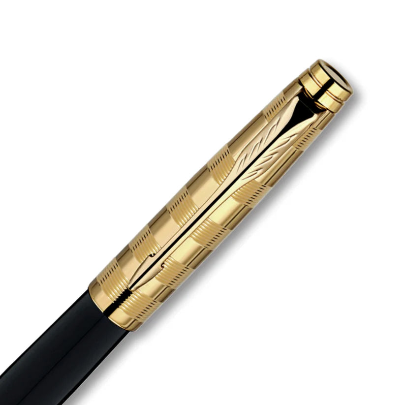 Parker  Aster Deluxe Black/Gold GT Roller Ball Pen
