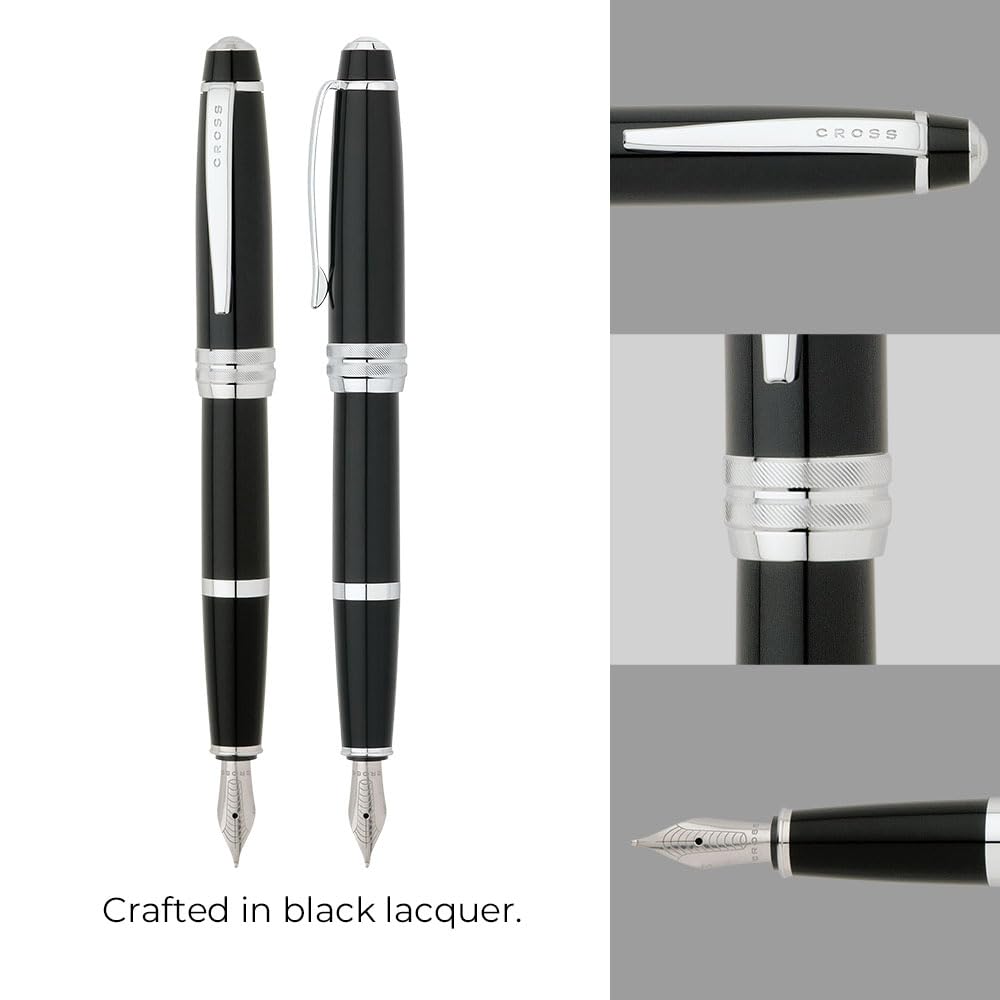 Cross Bailey Fountain Pen Black Lacquer with Chrome Trim