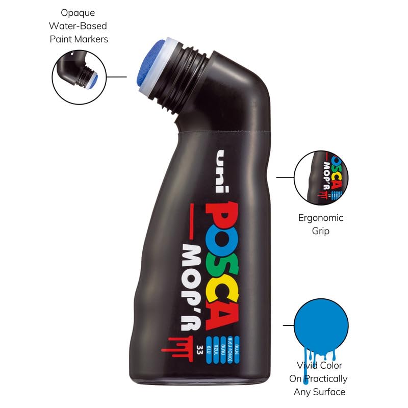 POSCA Uni-Ball MOP’R PCM-22 Multi Surface 3-19 mm Round Tip Paint Marker