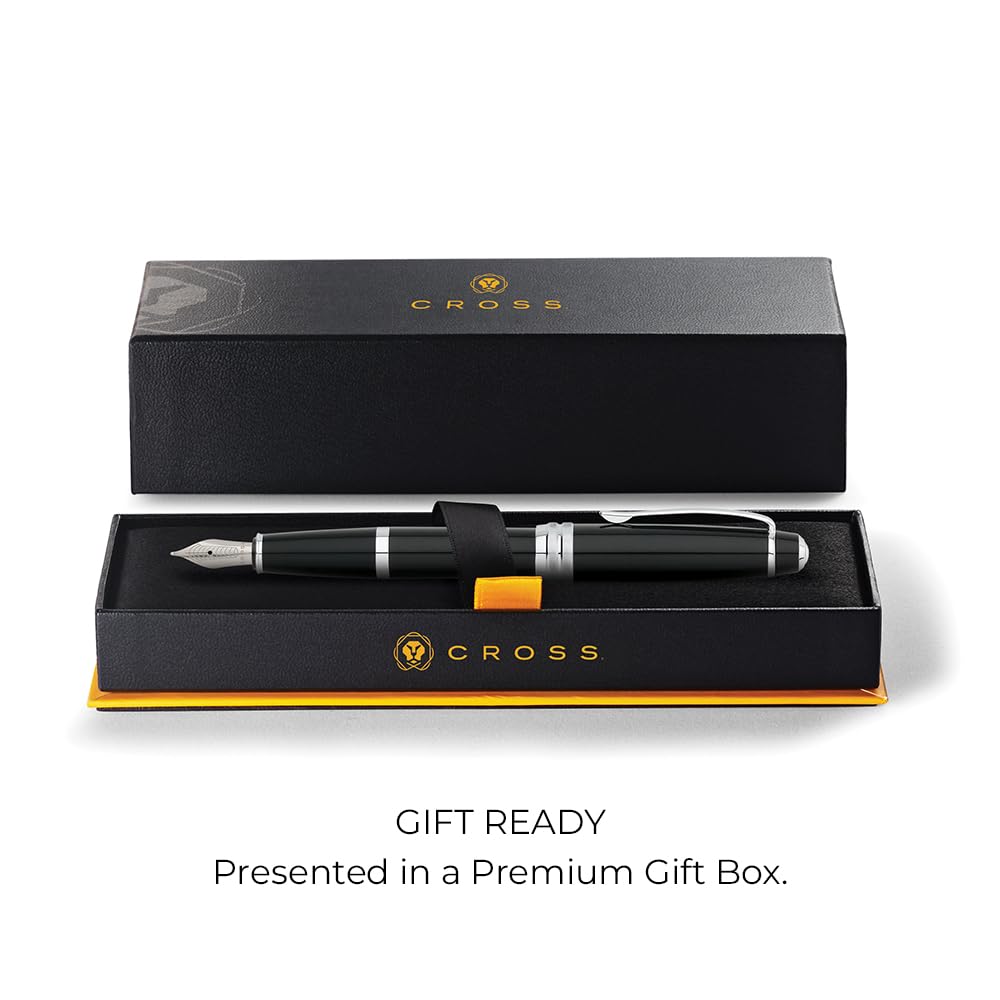 Cross Bailey Fountain Pen Black Lacquer with Chrome Trim