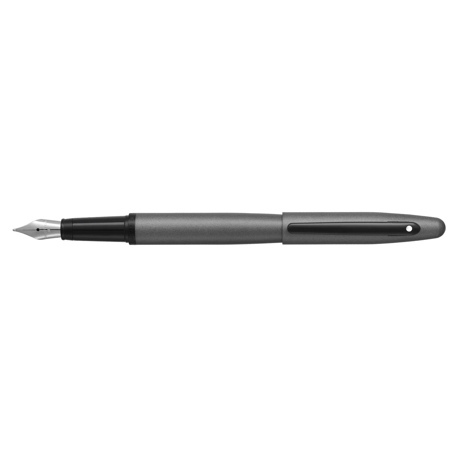 Sheaffer VFM Matte Gray Fountain Pen With Matte Black Trim