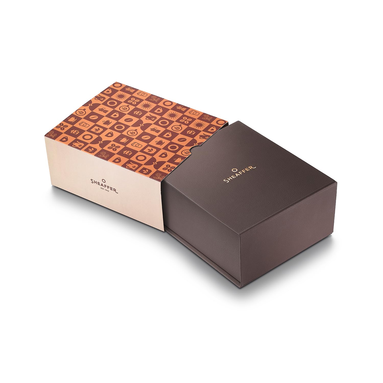Sheaffe Gift Set 100 Coffee Edition Fountain Pen (Medium) with Regal Brown PVD Trims and Coffee Scented Skrip Ink (50 ml)