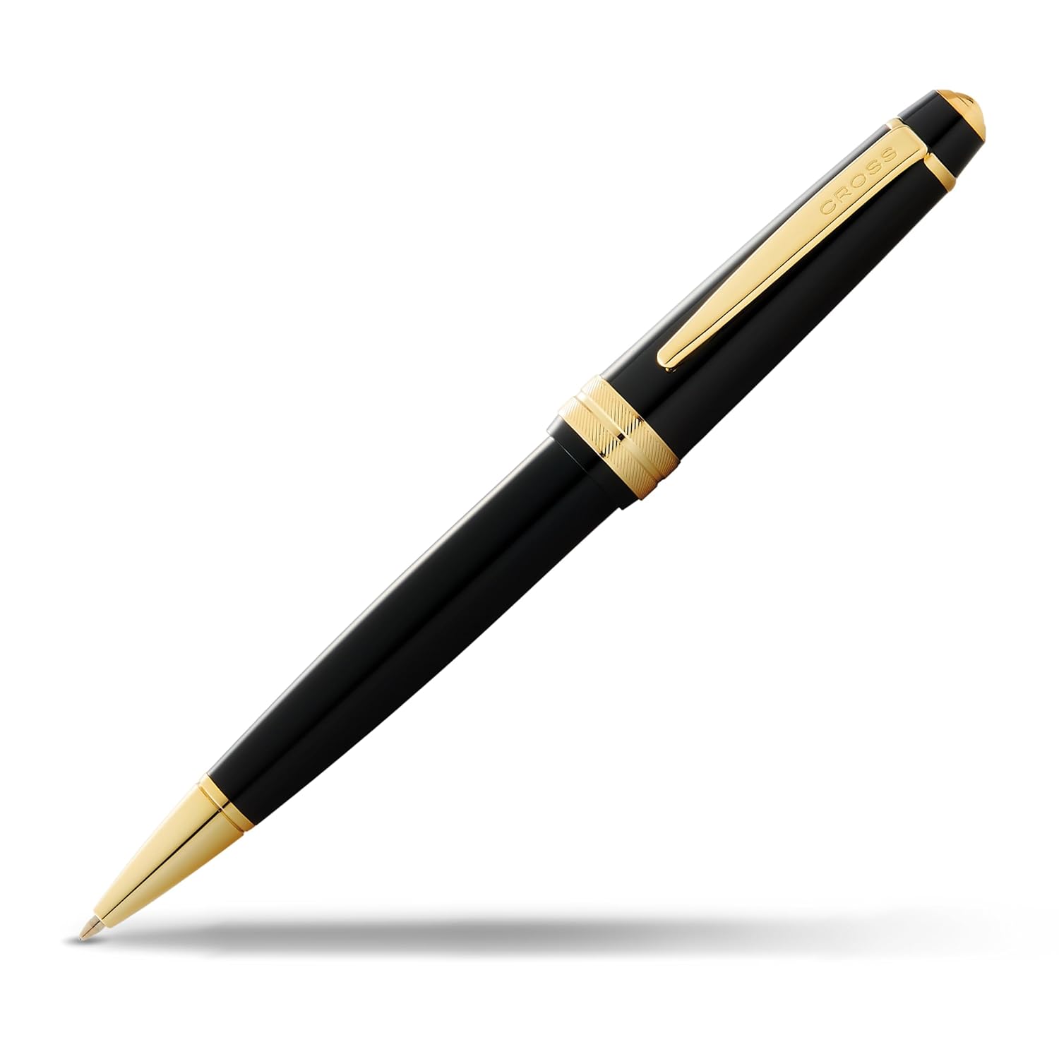 Bailey Matte Black Lacquer with 23KT Gold PVD Ballpoint Pen