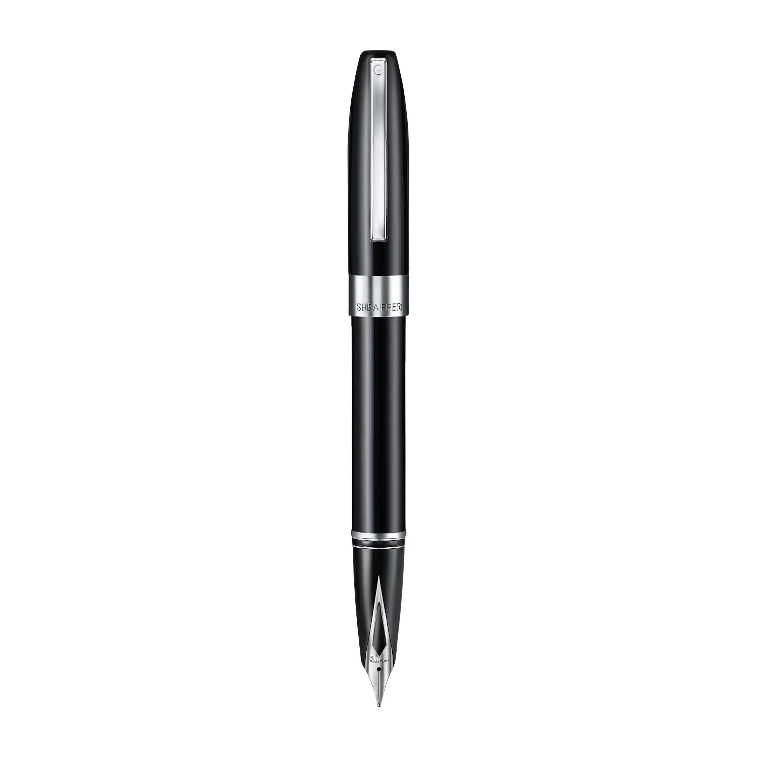 Sheaffer Legacy Glossy Black Inlaid Nib Fountain Pen with Chrome-Plated Trims