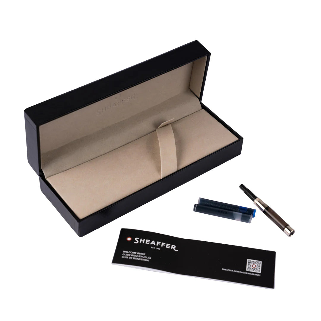 Sheaffer 300 Matte Gray Fountain Pen With Black Trims