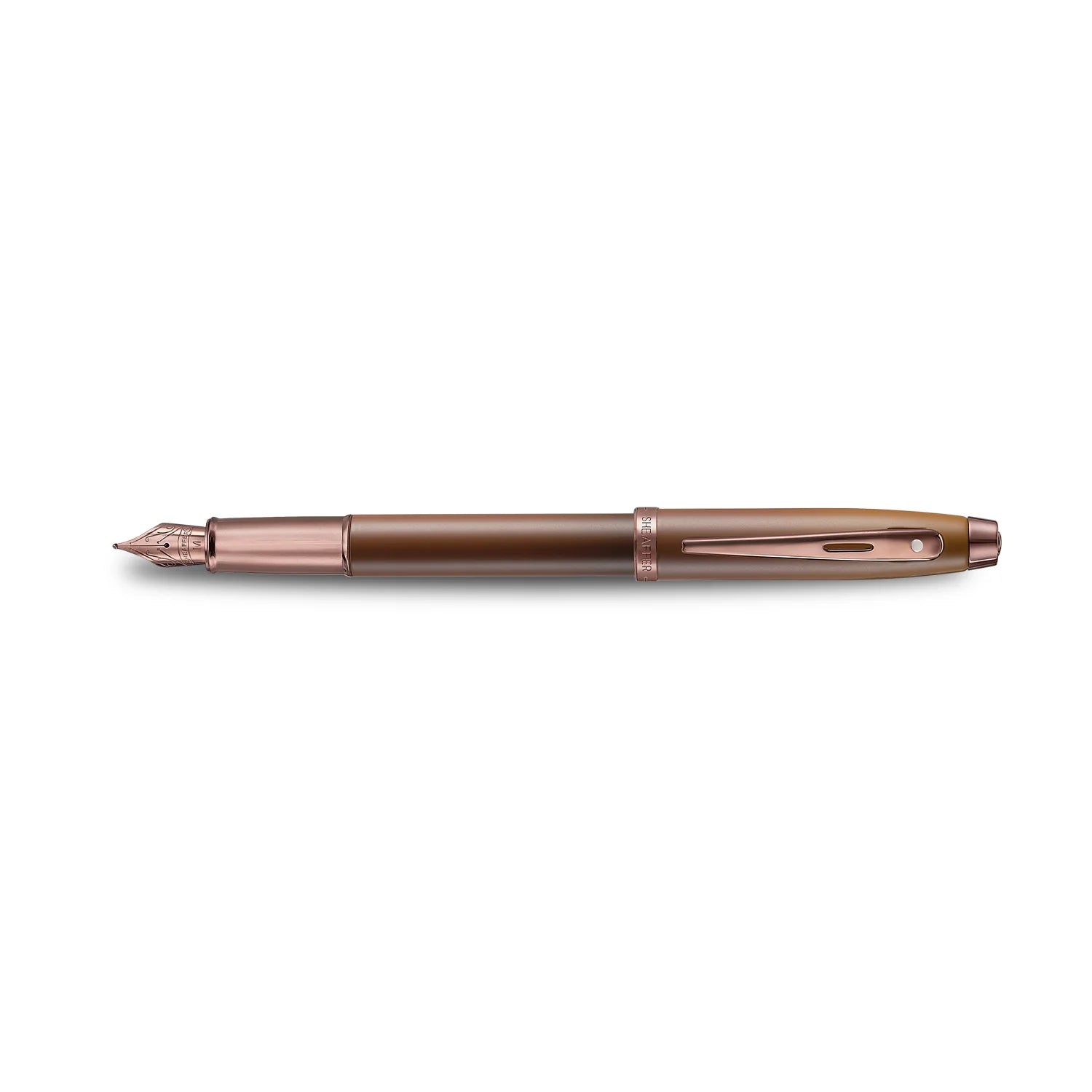 Sheaffer 100 Coffee Edition Matt Brown Fountain Pen with Regal Brown PVD Trims
