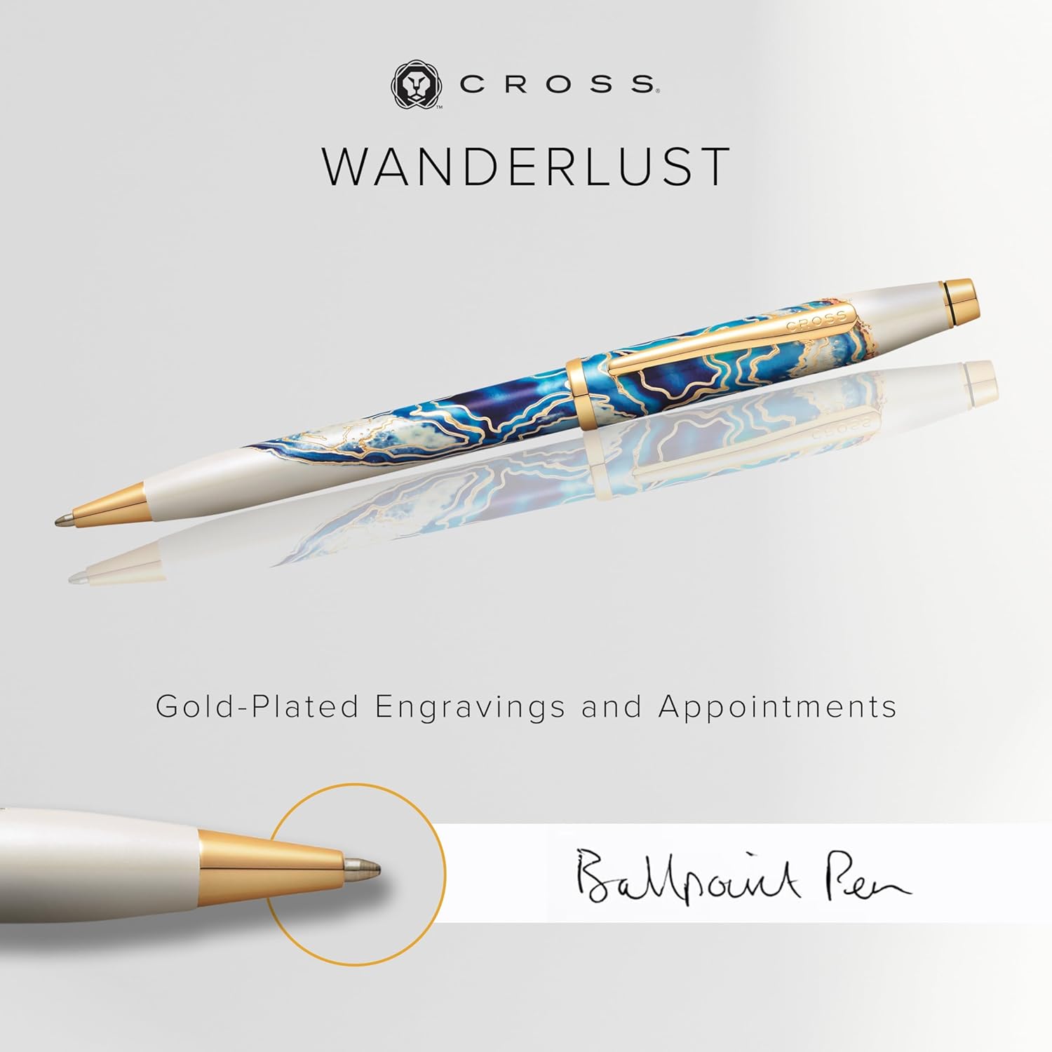 Cross Wanderlust Malta Ballpoint Pen with Gold-Plated Appointments
