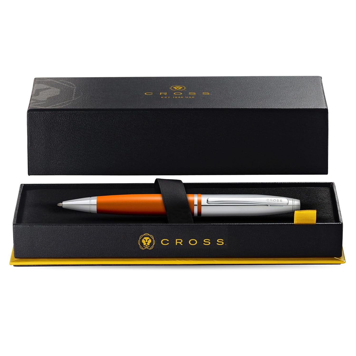 Cross Calais Metallic Exuberance Orange Lacquer with Polished Chrome Appointments Ballpoint Pen