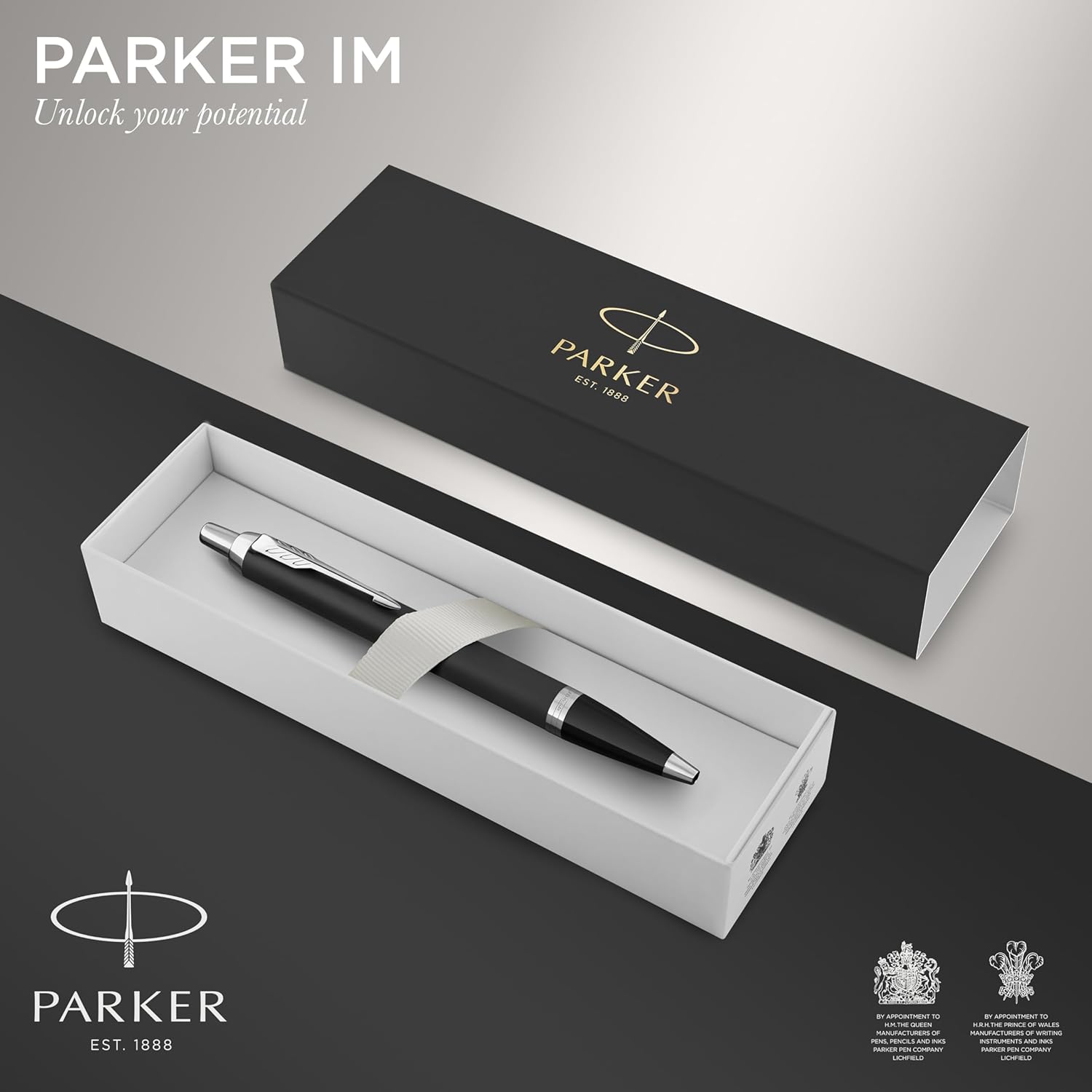 Parker IM Ballpoint Pen Matte Black with Chrome Trim