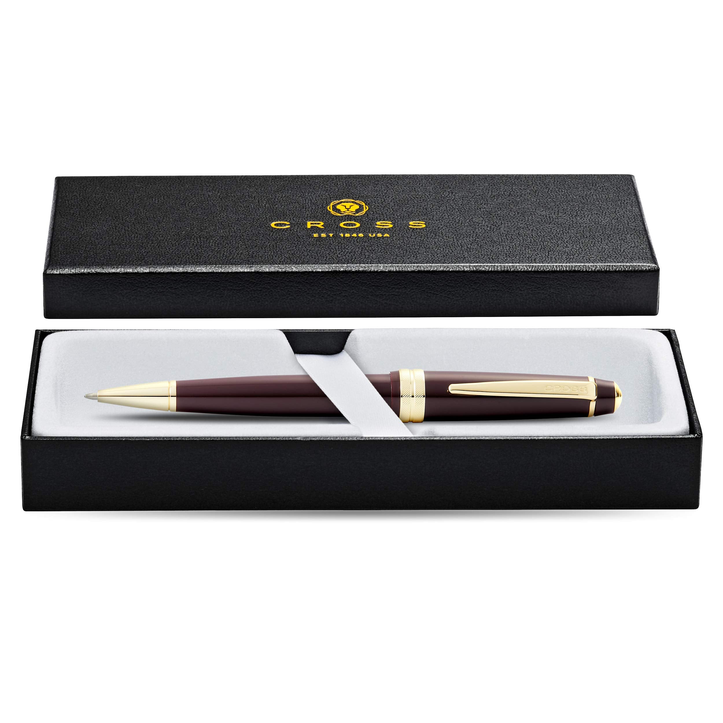 Cross Bailey Light Ballpoint Pen Burgundy Red with Gold Trim