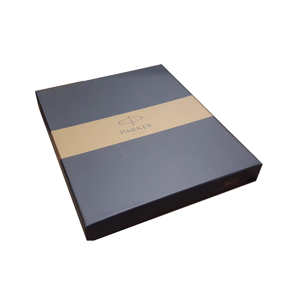 Parker Aster Matte Black GT Rollerball Pen with Grey Notebook Gift Set