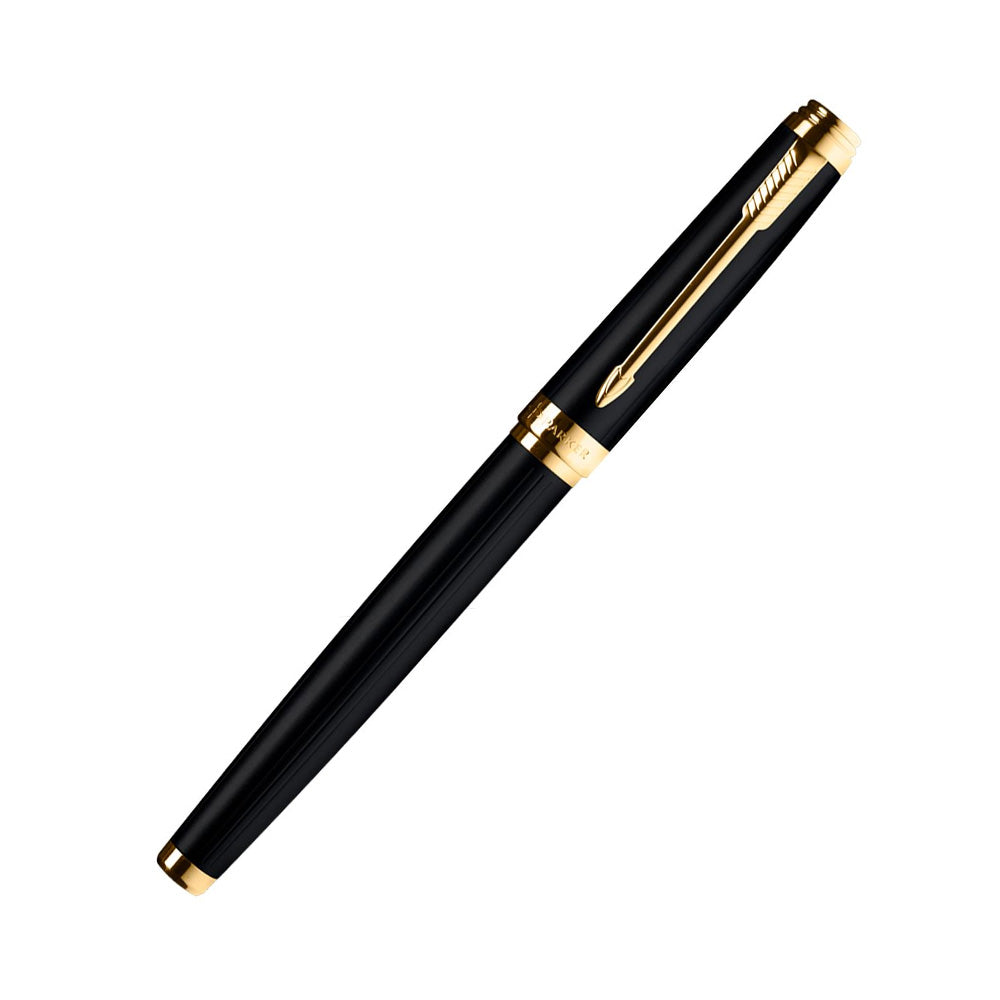 Parker Ambient Lacque Black GT Rollerball Pen with Parker Notebook Gift set