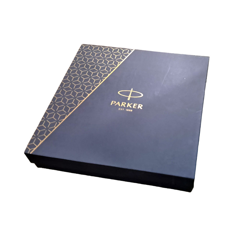 Parker Ambient Lacque Black GT Rollerball Pen with Parker Notebook Gift set