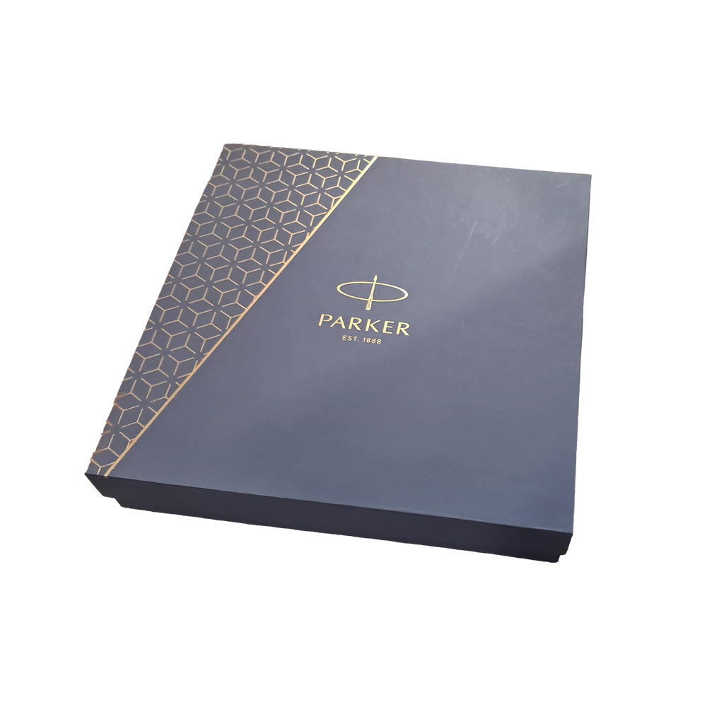 Parker Ambient Laque Black GT Ballpoint Pen with Parker Notebook Gift Set