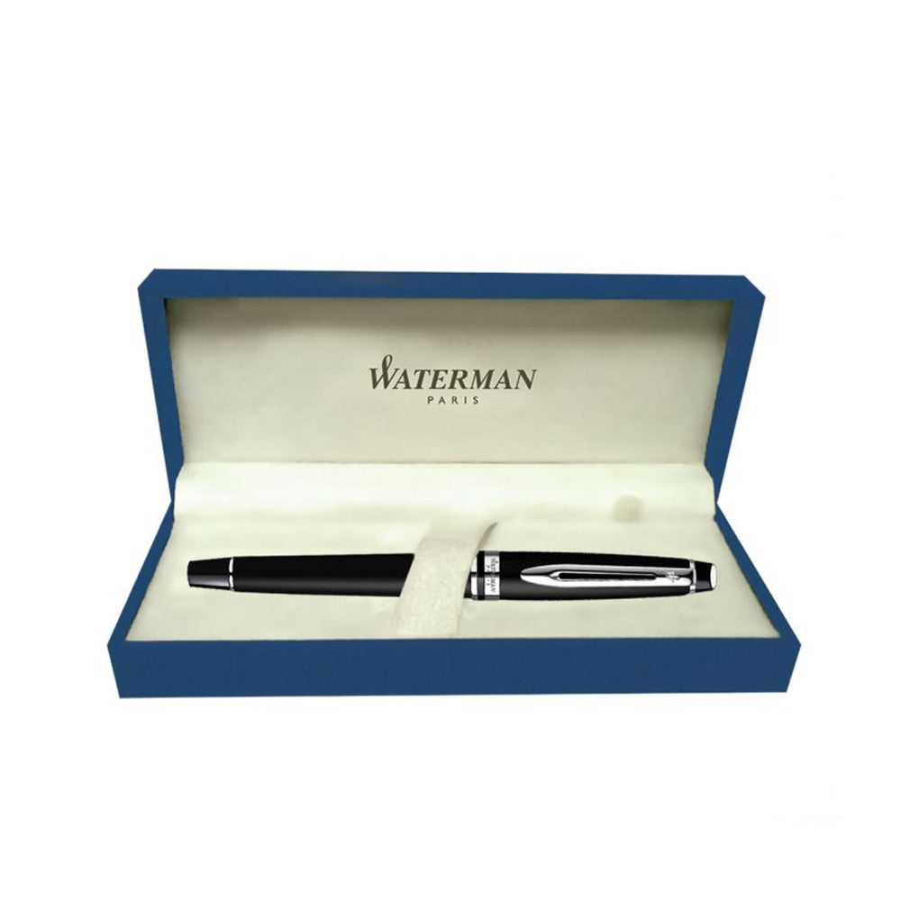Waterman Expert Matte Black Chrome Trim Rollerball Pen