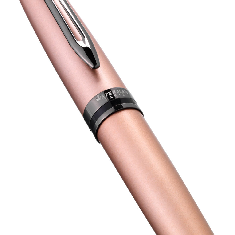 Waterman Expert Metallic Rose Gold Lacquer with Ruthenium Trim Fountain Pen