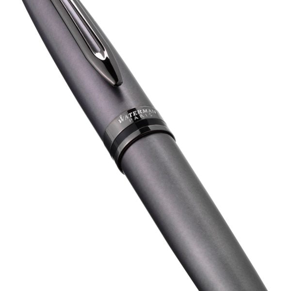 Waterman Expert Metallic Silver with Ruthenium Trim Fountain Pen