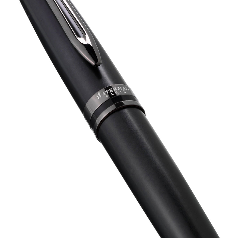 Waterman Expert Metallic Black with Ruthenium Trim Fountain Pen Nib