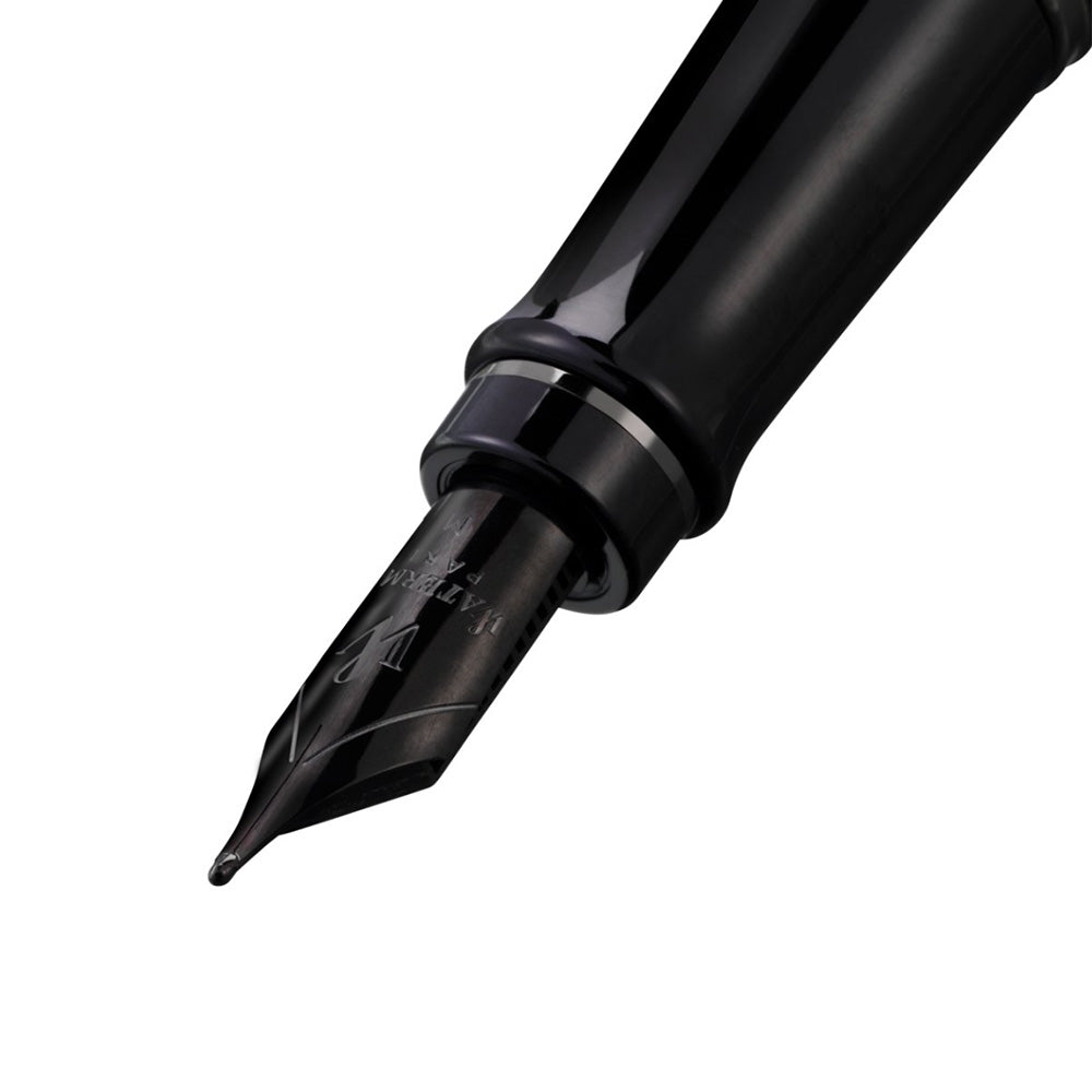 Waterman Expert Metallic Black with Ruthenium Trim Fountain Pen Nib