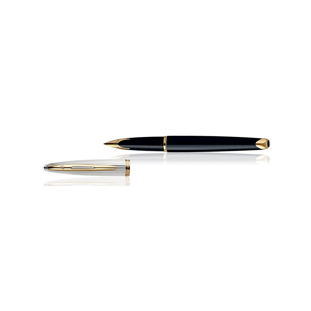 Waterman Carene Deluxe Black GT Fountain Pen – 18Kt Gold Nib