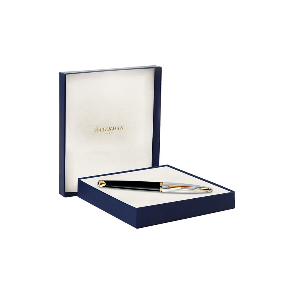Waterman Carene Deluxe Black GT Fountain Pen – 18Kt Gold Nib