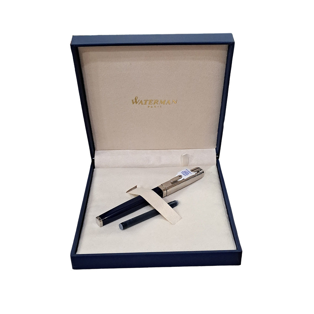 Waterman Exception L’essence Du Bleu CT Fountain Pen – 18Kt Gold Rhodium-Plated Nib
