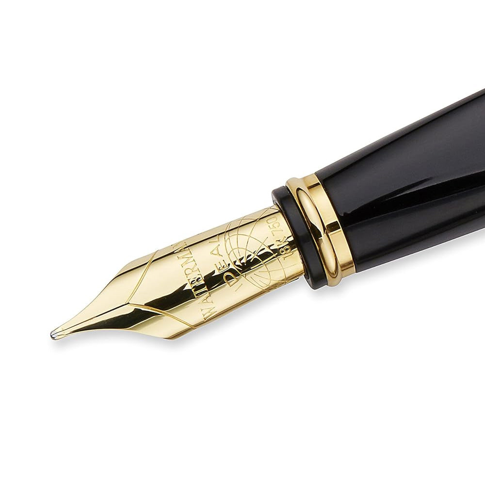 Waterman Exception Slim Black GT Fountain Pen – 18Kt Gold Nib