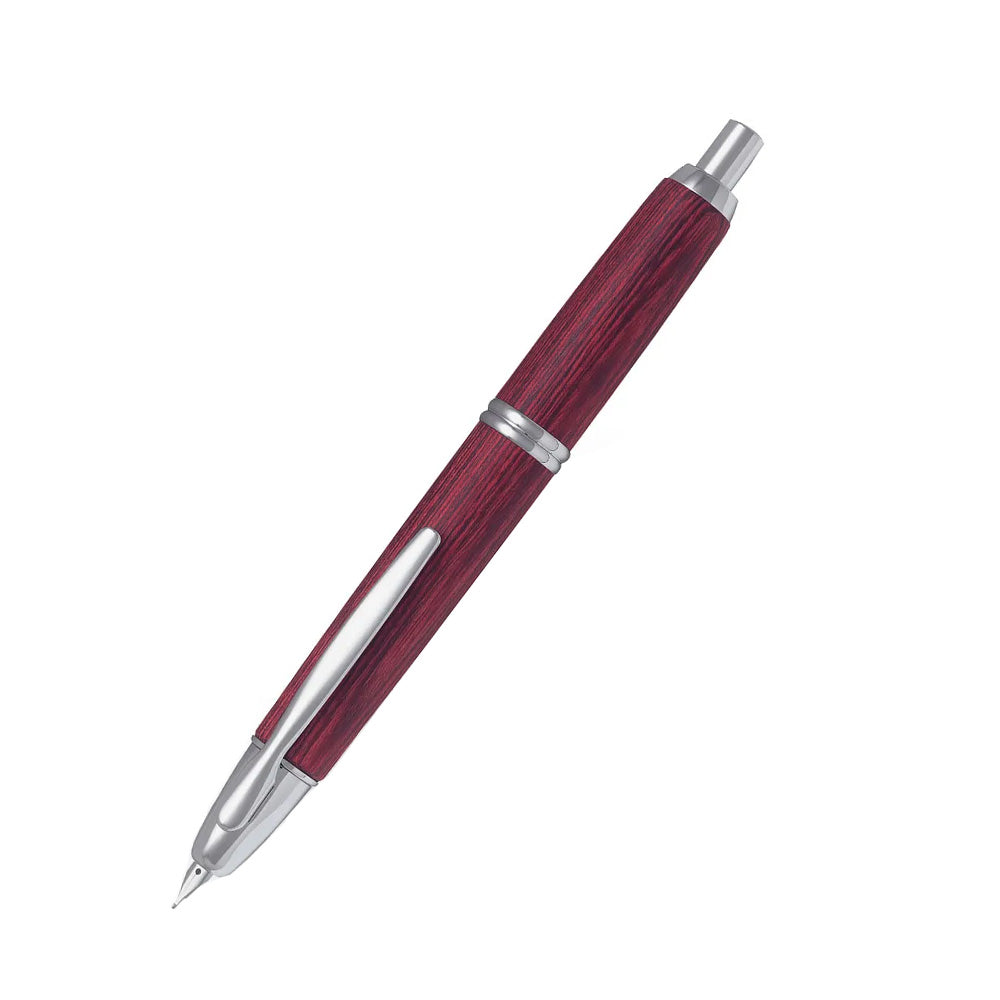 Pilot Capless Rhodium Trim Fountain Pen – 18Kt Rhodium Gold Nib